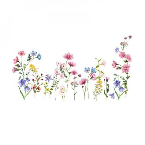 Small Wild Flowers Pattern kids room decor Removable Wall Stickers Wall Art Decals Mural Art Wall decor For Living Room Wall Decor Bedroom Home Decor - Walmart.com Floral Wall Decals, Tv Wand, Wall Decals For Bedroom, Boda Mexicana, Tree Wall Stickers, Flower Wall Stickers, Removable Wall Stickers, Decal Wall Art, Sticker Wall Art