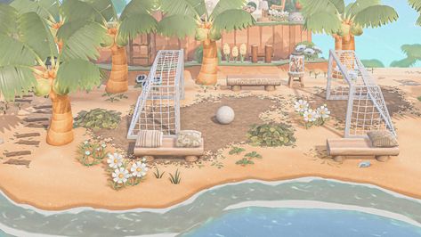 🪴 Pookie (Britt) 🪴 on Twitter: "Football on the beach ⚽️ (I know I’m using a volleyball lol) #football #animalcrossing #acnh #NintendoSwitch… " Acnh Beach Boardwalk Ideas, Acnh Volleyball, Acnh Beach Design Ideas, Acnh Beach Ideas, Farm Acnh, Acnh Ghibli, Acnh Beach, Cottagecore Animal Crossing, Ac Ideas