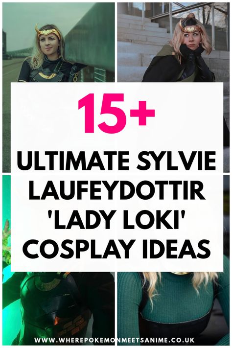 Best DIY female Loki Sylvie Laufeydottir cosplay ideas Diy Sylvie Costume, Loki Halloween Costume Women Diy, Loki And Sylvie Costume, Loki Costume Female, Sylvia Loki Costume, Diy Loki Costume, Sylvie Loki Costume, Loki Costume Female Diy, Lady Loki Costume Diy