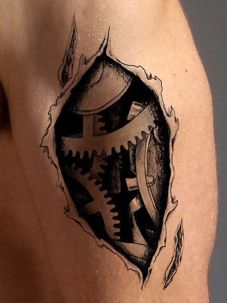 Mechanical Arm Tattoo, Block Tattoo, Flesh Tattoo, Tatoo 3d, Steampunk Tattoo, Mechanic Tattoo, Bike Tattoos, Biomechanical Tattoo, Tattoo Paper