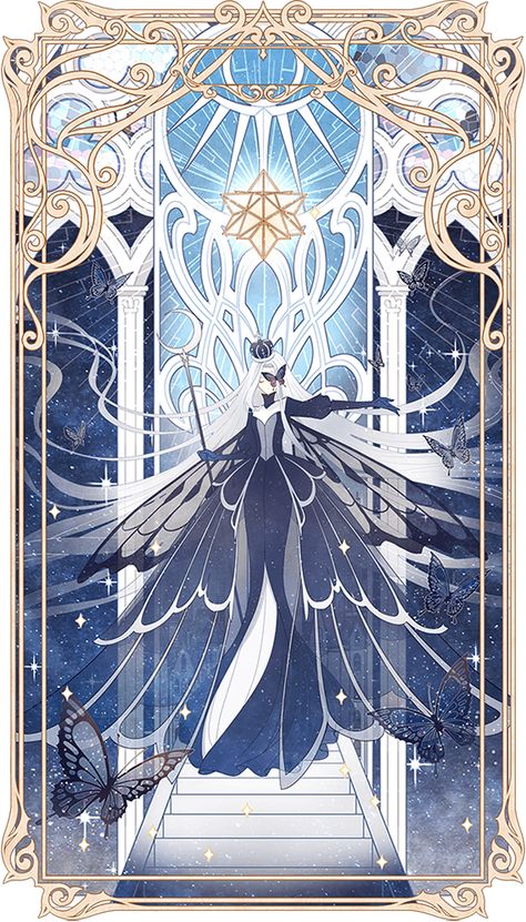 Evernight's Dream | Love Nikki-Dress UP Queen! Wiki | Fandom Moon Card, Anime Show, Night Moon, Arte Sketchbook, Fantasy Concept Art, Arte Fantasy, 판타지 아트, Stained Glass Window, Fantasy Character Design