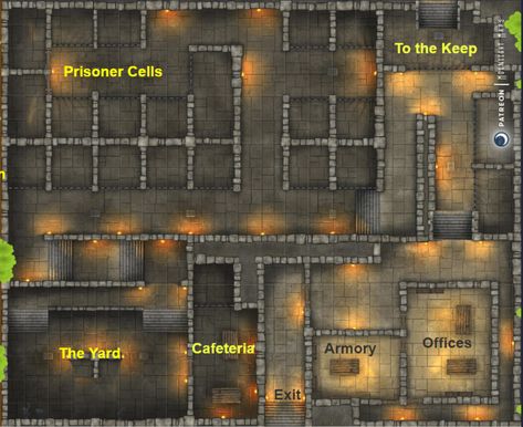 Coldwater prison, for a dnd campaign Dnd Prison, Office Cafeteria, Dnd World Map, Prison Break, D D Maps, Dnd Characters, Cold Water, World Map, Dungeons And Dragons