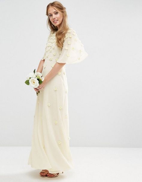 Asos Bridal, High Street Wedding Dresses, Curvy Bride, Blue Ivy, Fall Inspiration, Affordable Wedding Dresses, Summer Inspiration, Sleeve Maxi Dress, Flutter Sleeve Dress