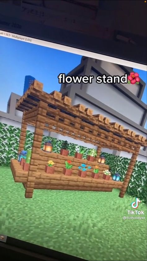 Minecraft Flower Stand, Minecraft Commands, Stand Ideas, Amazing Minecraft, Minecraft Architecture, Flower Stand, Minecraft Projects, Minecraft Designs, Flower Stands