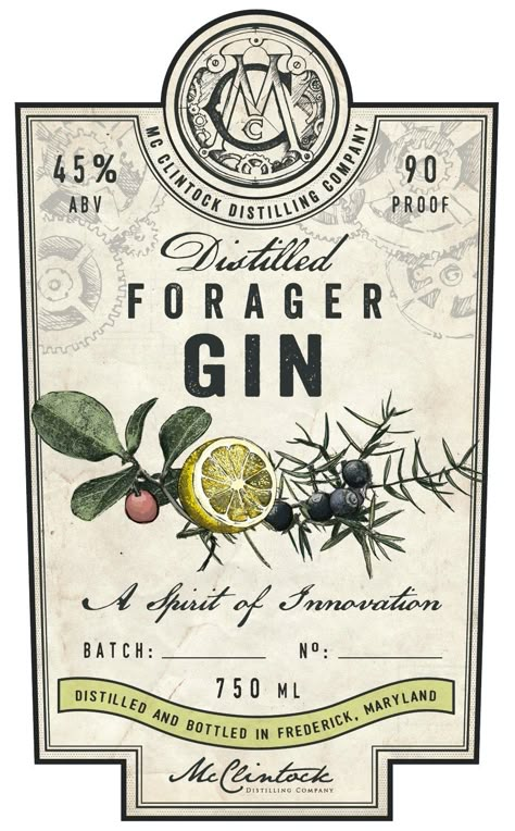 Tequila Label Design, Gin Label Design, Gin Label, Gin Packaging, Gin Bottle, Alcohol Packaging, Modern Packaging, Her Office, Office Job