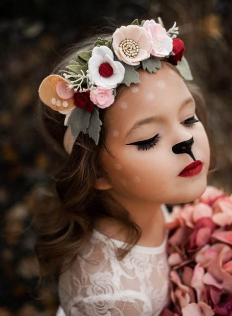 Deer Costume, Face Painting Easy, Kids Face Paint, Kids Makeup, Horror Movie Characters, Fashion Aesthetics, Christmas Makeup, Baby Costumes, Kids Portraits