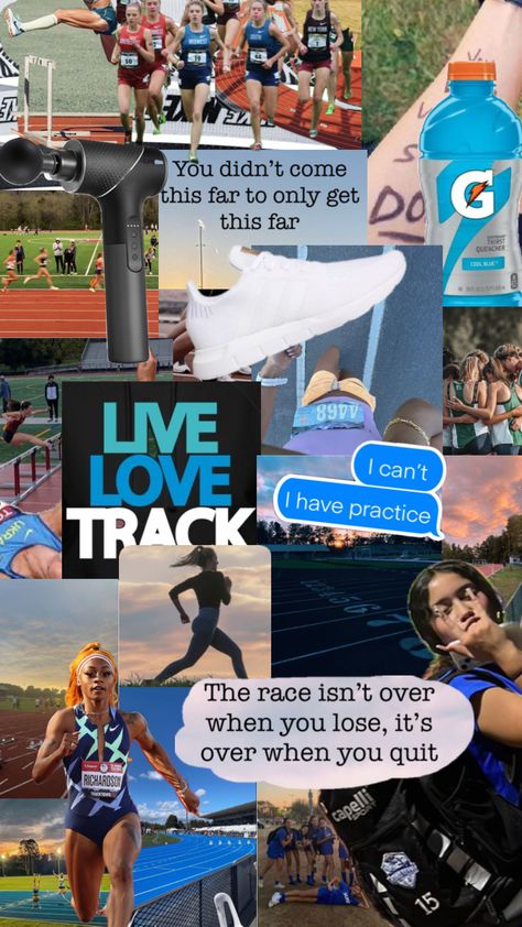 Track collage!!! #track #sports #collage #athletic #reccomended Cross Country Wallpaper, Track And Field Wallpaper, Track And Field Aesthetic, Sports Collage, Track Bag, Field Aesthetic, Country Wallpaper, Field Wallpaper, Track Meet