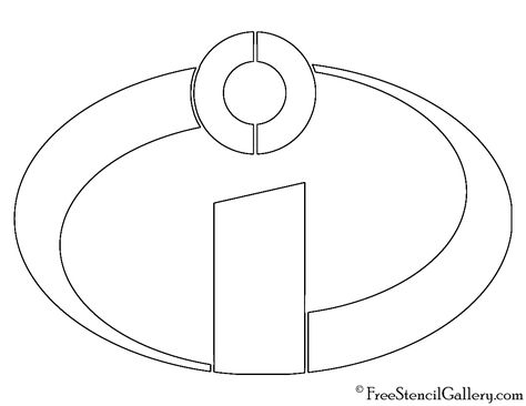 Incredibles Symbol Stencil Incredibles Logo Printable, Incredibles Coloring Pages, Incredibles Party, Incredibles Birthday Party, Incredibles Logo, Disney Incredibles, Disney Alphabet, Box Costumes, Disney Silhouettes