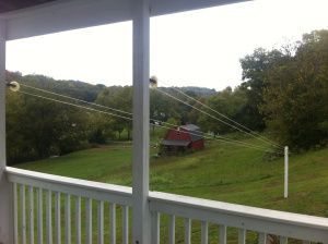 clever clothes line pulley system, never have to leave your porch ...