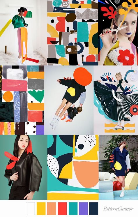 FASHION VIGNETTE: TREND | PATTERN CURATOR - SIMPLE ATELIER . SS 2020 Pattern Curator, Fashion Design Inspiration, Sonia Delaunay, Design Moda, Mood Board Inspiration, Fashion Mood Board, Mood Board Design, Mood Board Fashion, Print Trends