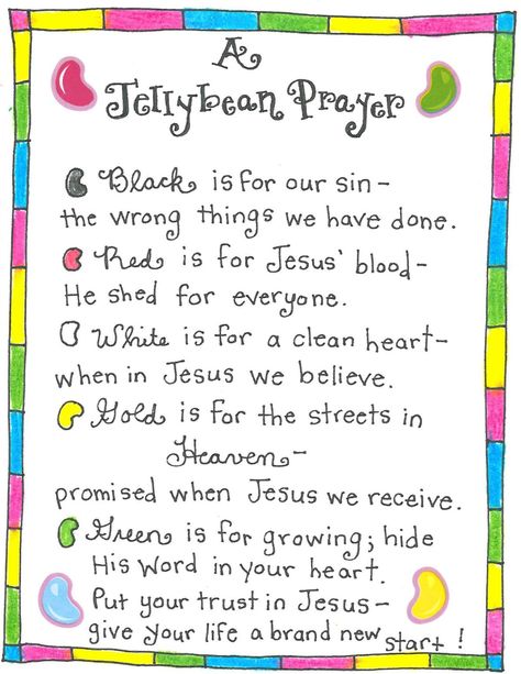 LOVE THIS!!!  Might even print out and frame!  Easter Ideas | Happy Home Fairy Jellybean Prayer, Christ Centered Easter, Easter Lessons, Happy Home Fairy, Resurrection Sunday, Gospel Message, Church Crafts, Easter Traditions, Jelly Bean