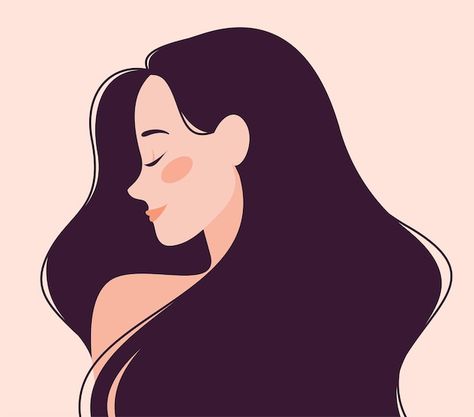 Summer Instagram Pictures, Hair Illustration, Learning Graphic Design, Illustration Art Girl, Woman Illustration, Vector Portrait, Art And Illustration, Girls Illustration, Girls Cartoon Art