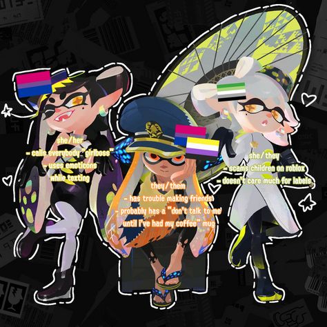 Callie X Dedf1sh, Splatoon Headcanons, Captain 3 Splatoon, Squidbeak Splatoon, Splatoon Callie, Callie Splatoon, Marie Splatoon, Marina Splatoon, Splatoon Memes