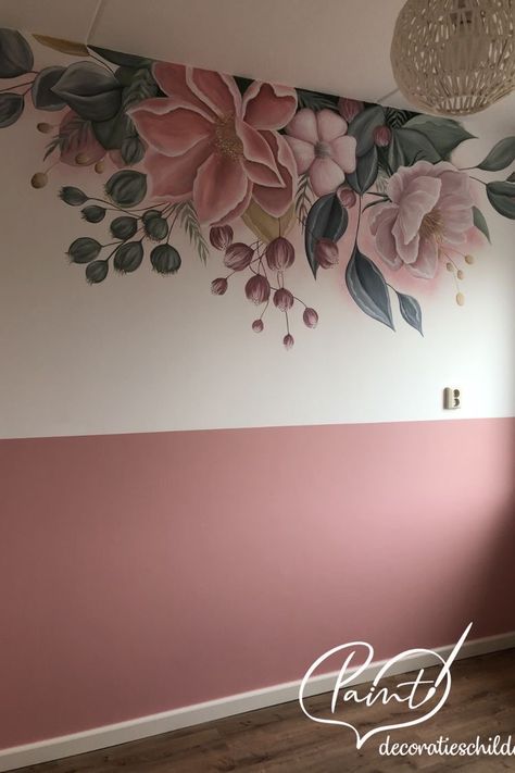 Flower Wall Drawing Bedrooms, Boutique Mural Ideas, Bedroom Wall Designs Paint Ideas Creative, Simple Mural Art Diy Wall, Floral Wall Painting Ideas, Creative Wall Painting Murals, Bedroom Mural Ideas Paint, Bedroom Wall Painting Ideas Creativity, Wall Painting Ideas Creative Bedroom