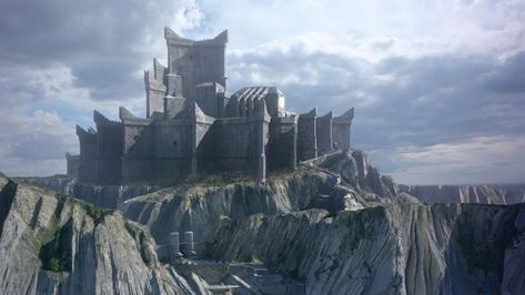 ArtStation - GameOfThrones 7 - Dragonstone Mattepainting, Max Riess Dragonstone Castle, Stone Game, Up Painting, Dragon Stone, Targaryen Art, Targaryen Aesthetic, Game Of Thrones Art, Team Effort, Fantasy City