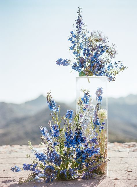 helipad wedding ceremony with ghost chairs and acrylic pedestals Non Floral Ceremony Decor, Acrylic Pedestal Wedding, Blue White Weddings, Blue Blossom, Blue Wedding Inspiration, Ghost Chairs, For Keeps, Light Blue Wedding, Malibu Wedding