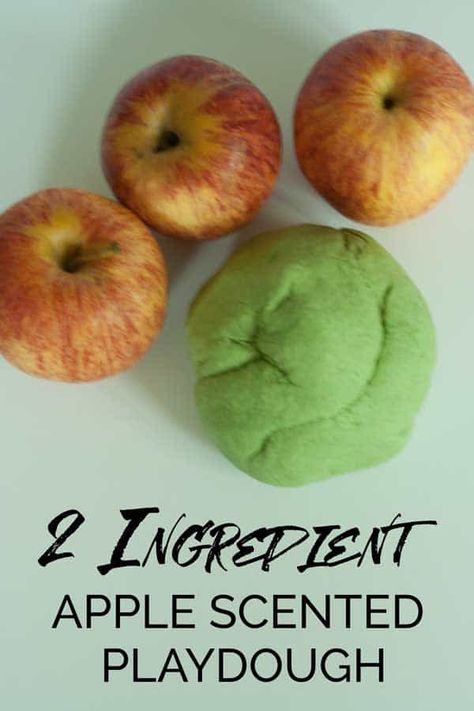 Apple Scented Playdough, Scented Playdough Recipe, Scented Playdough, Preschool Apple Theme, Fall Activities For Toddlers, Edible Playdough, 2 Ingredient Recipes, Apple Preschool, Apple Unit