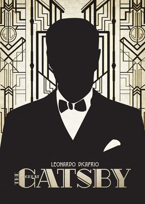 movie poster Gatsby Art Deco Movie Posters, 1920s Poster, The Great Gatsby Movie, Gatsby Movie, Gatsby Book, Art Deco Theater, Creative Book Covers, Gatsby Art, Book Cover Design Inspiration