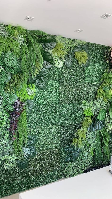 Plant Wall Artificial, Faux Foliage Wall, Green Foliage Wall, Faux Leaf Wall, Artificial Grass Wall Interior, Fake Garden Wall, Artificial Green Wall Interior, Grass Wall Backdrop, Green Wall Garden