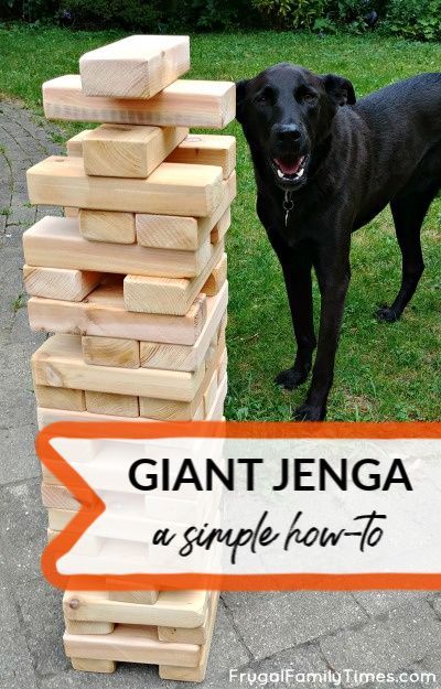 Make this outdoor game in an afternoon - and even store it outdoors. Here's how to build an OUTDOOR GIANT JENGA! Yard Jenga is a great game for a picnic or outside family reunion or event. #howto #outdoor #familygames #outdoorfun #kidsactivities #familyfun #easybuild #diy Big Jenga, Outdoor Jenga, Yard Jenga, Jenga Diy, Giant Jenga Game, Diy Yard Games, Jenga Game, Giant Jenga, Jenga Blocks