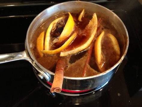 Stove Top Potpourri Cinnamon And Orange Peel House Smells, Boil Orange Peels, Stove Potpourri, Orange Potpourri, Orange Peels Uses, Make Your House Smell Good, Home Smell Good, Stove Top Potpourri, Oven Top