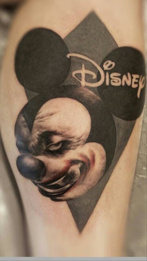 Mickey Mouse Tattoo Mickey Mouse Tattoo Design, Mouse Tattoo Design, Rob Zombie Art, Tattoo Machine Art, Symbol For Family Tattoo, Mickey Tattoo, Mouse Tattoo, Mickey Mouse Tattoo, Mother Son Tattoos