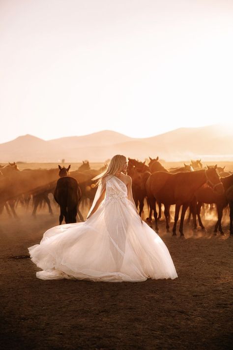 Entourage #weddingdress #weddinginspo #tulledress #bridetobe #brideinspo #horses Wedding Horses, Cappadocia Wedding, Wedding Horse, Horse Wedding, Bride Party, Country Wedding Dresses, Tulle Dress, Country Wedding, Wedding Inspo