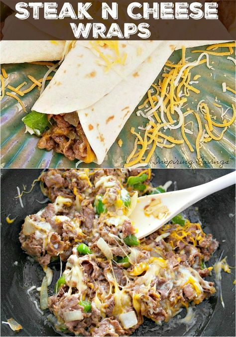 Delicious Steak Wraps with Cheese are a classic and easy meal that everyone will love. Easy to hold in one hand, and perfect for lunchboxes or a fast and yummy dinner! Steak Wraps Recipes, Steak And Cheese, Cheese Wraps, Steak Wraps, Delicious Steak, Fast Dinner, Fast Dinner Recipes, Cheese Wrap, Fast Dinners