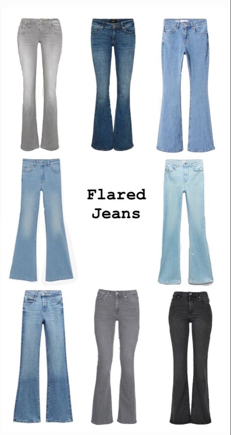 Flared jeans💓 #flaredjeans #stockholmstyle #annefleur #aesthetic #summer #jeans #fasion #tiktok #clothing #zara #zalando Zara Flared Jeans, Lågmidjade Jeans, Flared Jeans Aesthetic, Stockholm Style Jeans, Flare Jeans Aesthetic, Style Flare Jeans, Flare Jeans Outfit, Flattering Jeans, Summer Jeans