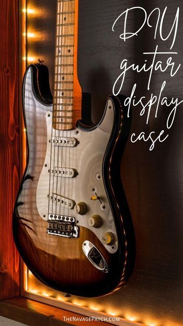 Guitar Wall Display, Guitar Display Case, The Navage Patch, Teen Bedroom Makeover, Guitar Light, Navage Patch, Guitar Holder, Wall Display Case, Dust Collection Hose