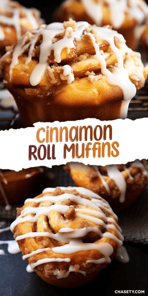 Cinnamon Roll Muffins - Chasety Pumpkin Cinnamon Roll Cupcakes, Cinnamon Scroll Muffins, Banana White Chocolate Chip Muffins, Cinammon Muffin Recipes, Breakfast Ideas Pastry, Cinnamon Rolls Cupcakes, Muffin Topping Ideas, Cinnamon Rolls Muffins, Pumpkin Cinnamon Roll Muffins