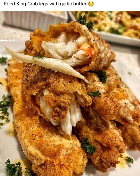 seafood and more on Instagram: “These look delicious! FRIED king crab meat!!! Y’all think we should remake this???? **NOT OUR PHOTO** #yummy #tallyeats #foodies #kingcrab…” Fried Crab Legs, Fried King Crab, King Crab Legs Recipe, Fried Crab, Crab Legs Recipe, King Crab Legs, King Crab, Crab Recipes, Crab Legs