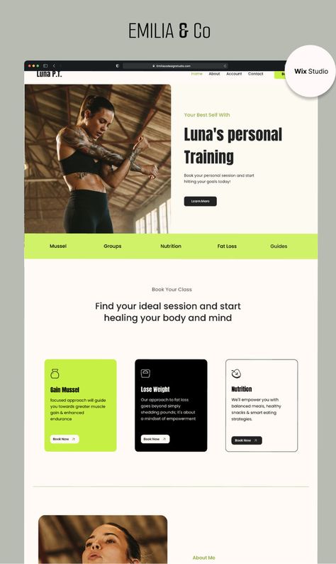 Personal Trainer website template Personal Trainer Website, Website Design Inspiration Layout, Online Web Design, Fitness Business, Nutrition Guide, Personal Trainers, Web Template Design, Website Design Inspiration, Fitness Coach