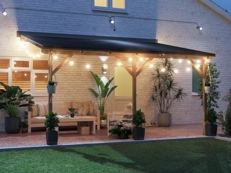 Lean To Gazebos and Lean To Pergolas for Sale | Dunster House Lean To Patio Ideas, Lean To Patio Cover Screened In, Back Porch Lean To, Lean To Gazebo, Outdoor Lean To Patio, Lean To Roof Over Existing Deck, Lean Two Patio, Lean To Pergola, Attached Lean-to Patio Roof Ideas