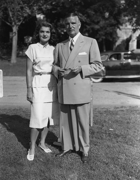 #JacquelineBouvier and #JohnBouvierIII #JackieKennedy #EastHampton #1947 #40s John Junior, John Fitzgerald, Ginger Rogers, Diana Vreeland, Father John, Jackie O, East Hampton, Jack Black, First Lady