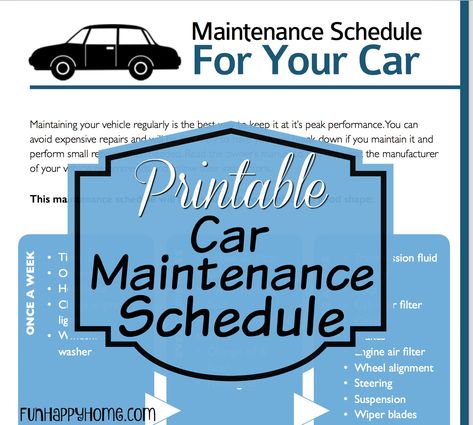 The Importance of Car Maintenance Schedules and a Printable Car Maintenance Checklist Car Maintenance Schedule Printable Free, Basic Car Maintenance, Car Maintenance Schedule, Home Maintenance Schedule, Organized Garage, Free Calendars, Auto Maintenance, Adulting 101, Family Binder