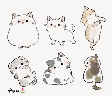 Chibi Cat, Cat Doodle, 강아지 그림, Cute Panda Wallpaper, Kitty Drawing, Cute Animal Drawings Kawaii, Chibi Drawings, Arte Sketchbook, Cats Illustration