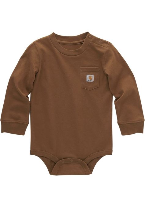 Outdoor Socks, Carhartt Long Sleeve, Workwear Overalls, Neck Snap, Newborn Outfit, Long Sleeve Onesie, Casual Tops For Women, Baby & Toddler Clothing, Baby Long Sleeve