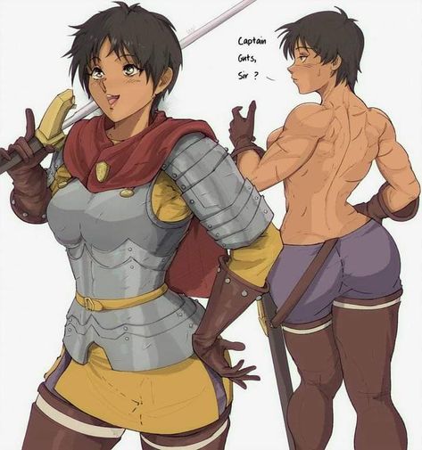 Opm Manga, Griffith Berserk, Tomboy Art, Female Knight, Muscle Girls, Anime Artwork, 귀여운 동물, Cartoon Art Styles, Fantasy Character Design