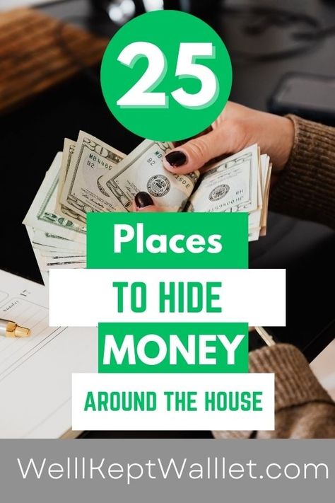 Sometimes, having some cash on hand can be really useful or inevitable if you don't have a bank account. Here are 13 secret place you could try to hide money in your house! I never thought of #9! Fake Wall, Secret Compartment Furniture, Emergency Preparedness Food Storage, Secret Hiding Places, Hide Money, Money Storage, Preparing For Retirement, Emergency Prepardness, Secret Place