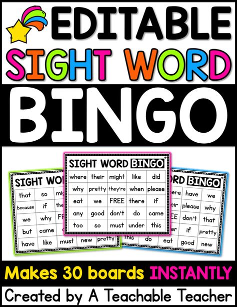 Why Sight Words and High Frequency Words Differ (and Why It Matters) Sight Word Bingo Kindergarten, Editable Sight Word Cards, High Frequency Word Games, Spelling Word Games, Editable Sight Word Games, Nanny Ideas, Sight Word Bingo, Word Building Activities, Educational Tips