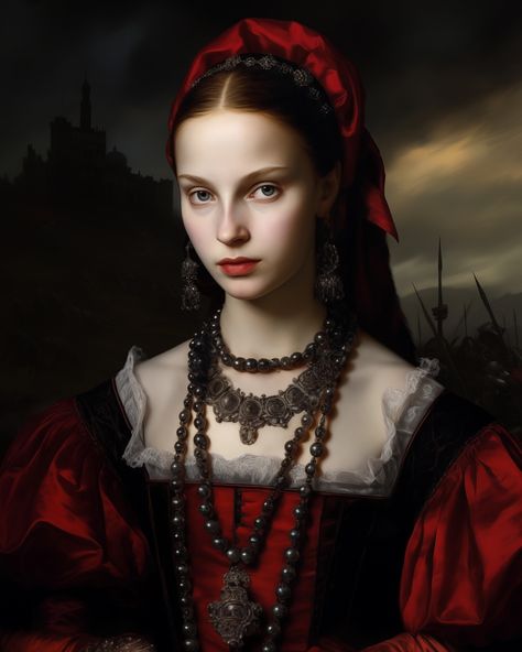 Elizabeth Bathory 1573. #digitalpainting #art #bathory #countess #gothic #haunting #cursed #digitalart #artprint #samaelfinearts Music: @cradleoffilth @danifilthofficial www.samaelfinearts.no Countess Elizabeth Bathory, Gothic Art Inspiration, Vampires Art, Countess Bathory, Noble Ranks, Ren Faire Outfits, Elizabeth Bathory, Hot Vampires, Dark Artwork