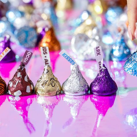 All 13 Hershey's Kisses, Ranked Kisses Recipes, Hershey Kisses Recipes, Vanilla Ice Cream Cake, Glitz Wedding, Chocolate Money, Replica Surfaces, Homemade Peppermint Bark, Cheap Candy, Ice Cream Cake Pops