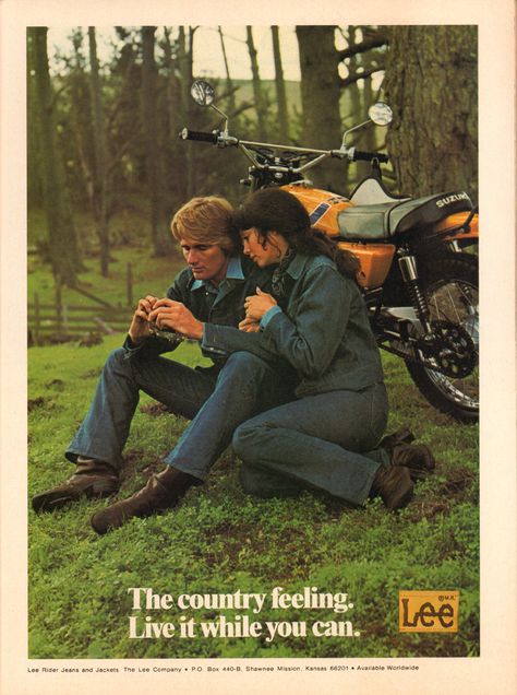 https://flic.kr/p/2i2n3qb | 1974 Lee Jeans Advertisement Hot Rod Magazine July 1974 | 1974 Lee Jeans Advertisement Hot Rod Magazine July 1974 Old Hot Rods, Helmet Hair, Jeans Outfit Summer, Suzuki Motorcycle, Poster Ads, Old Ads, Vintage Advertisement, Vintage Motorcycles, Lee Jeans