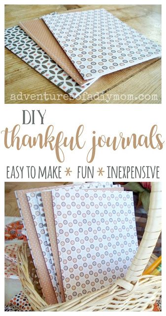 Learn how to make your own DIY Thankful Journals with this easy tutorial. Customize your notebook to the size and color you desire. #thankfuljournals #diyjournal Homemade Notebook, Thanksgiving Goodies, Homemade Journal, Diy Mom, Handmade Journals Diy, Gratitude Journals, Prayer Journaling, Quick And Easy Crafts, Autumn Recipes