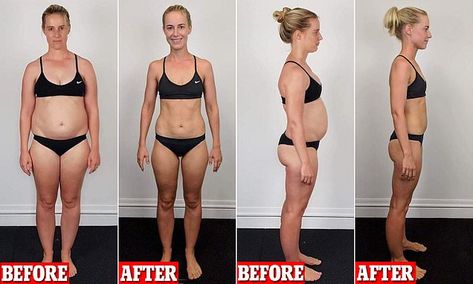 How mum-of-two banished her belly and lost 12kg in just 8 WEEKS with F45 | Daily Mail Online F45 Before And After, Mum Body Transformation, 1 Year Body Transformation Woman, 4 Month Weight Transformation, How To Loss Belly Fat Fast In 2 Weeks, Lost Weight Before And After Body Transformations, 8 Week Transformation, Life Is Precious, Fitness Transformation