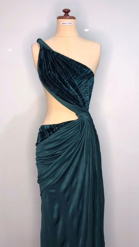 Live fashion design: drape made by John Azzi | Draping fashion, Fashion sewing, Fashion Pinterest Live, Sewing Wedding Dress, Sewing Fashion, Draping Fashion, Fashion Design Patterns, Fashion Illustration Dresses, Classy Dress Outfits, Gorgeous Clothes, Couture Sewing