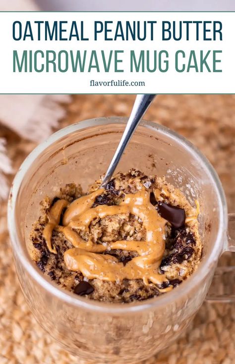 This microwave mug recipe creates a delightful chocolate peanut butter oatmeal mug cake perfect for a quick breakfast. It combines rich chocolate and creamy peanut butter with hearty oatmeal to create an ooey gooey treat that cooks in just minutes. Breakfast Mug Recipes, Oatmeal Mug Cake, Banana Chocolate Oatmeal, Chocolate Peanut Butter Oatmeal, Microwave Mug Recipes, Baked Breakfast Casserole, Mug Recipe, Keto Oatmeal, Microwave Mug