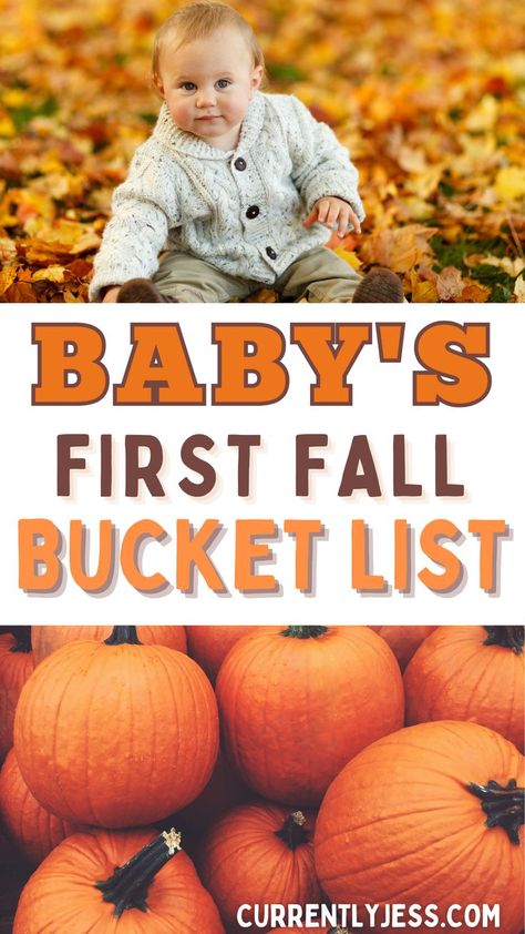 Wondering how to spend your baby's first fall season? We've got you covered! Check out this list of the top 10 activities for you and your baby to do together this autumn season. From visiting the pumpkin patch to trying new fall flavors, be sure to bring a camera along as you enjoy making memories and checking all the boxes on your baby's first fall bucket list! 30 Bucket List, Newborn Activities, Halloween Bucket List, Fall Backdrops, Halloween Costumes To Make, Seasonal Activities, Baby First Halloween, Bucket List Ideas, Baby Activities