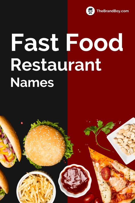 Fast Food Restaurant Names Burger Names Ideas Fast Foods, Fast Food Restaurant Names Ideas, Restaurant Names Ideas, Food Blog Names, Burger Names, Fastfood Restaurant, Food Fair, Best Fast Food, Fast Food Menu